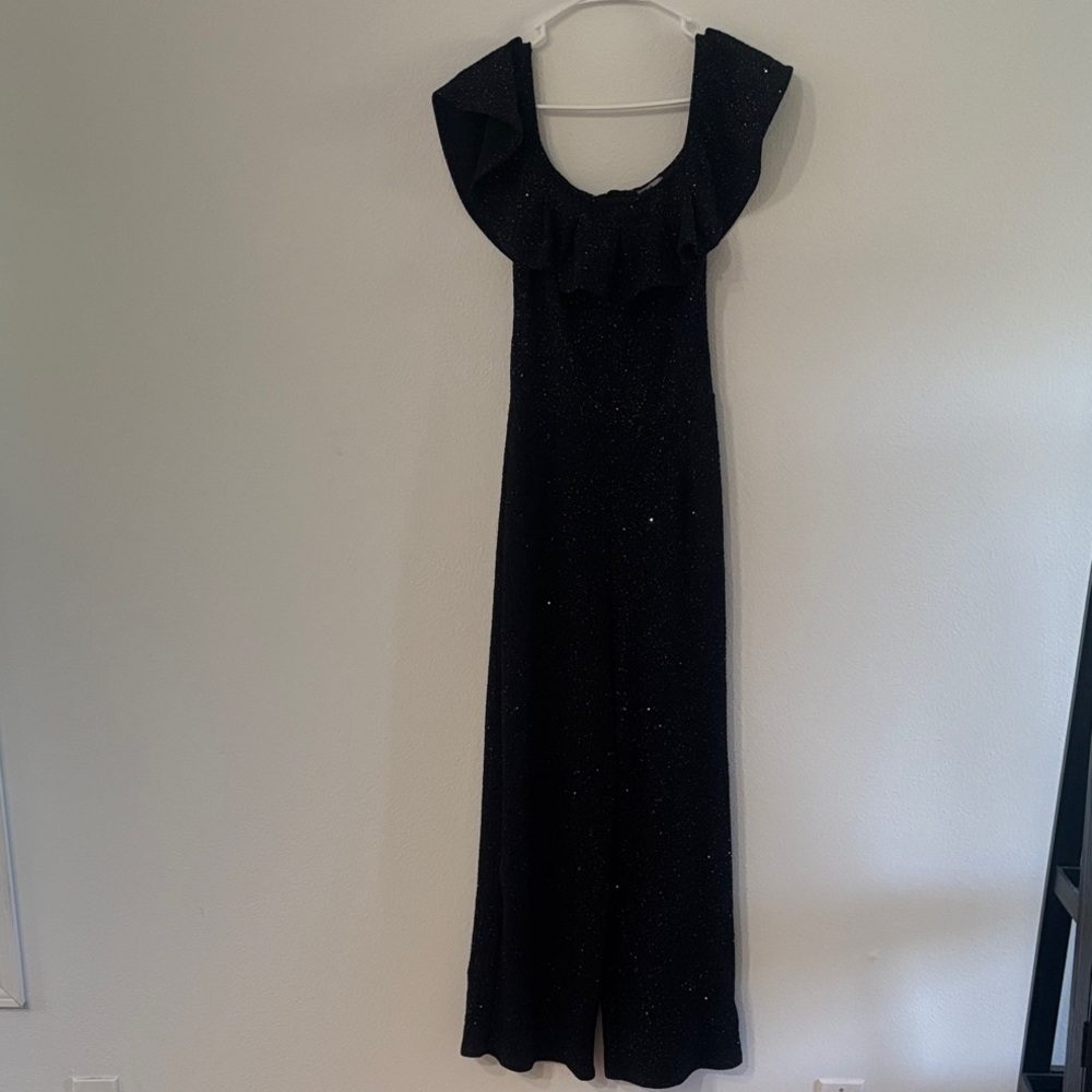 J for Justify Black Sparkle Jumpsuit